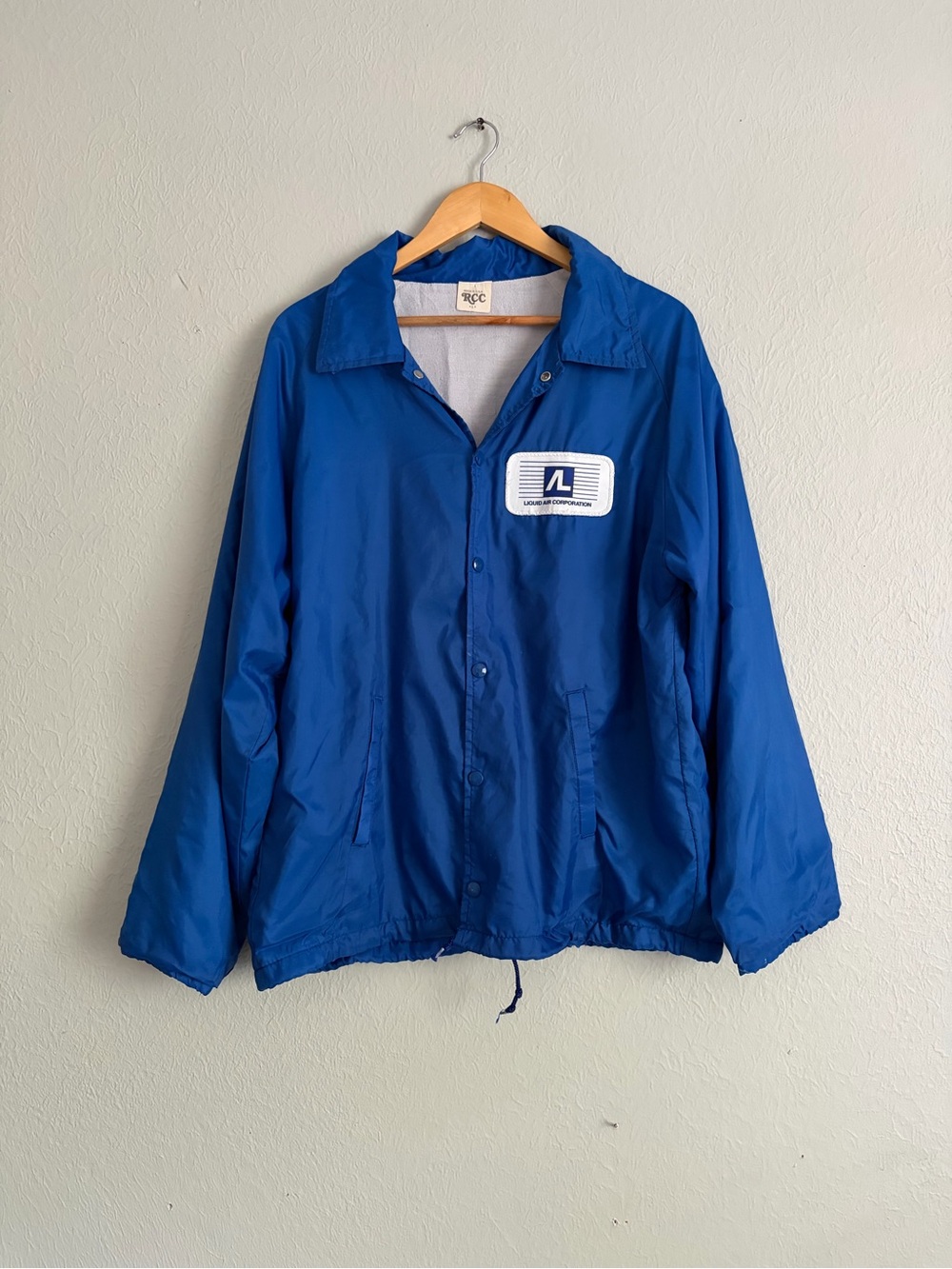 Nylon Coach Jacket with Patch Logo